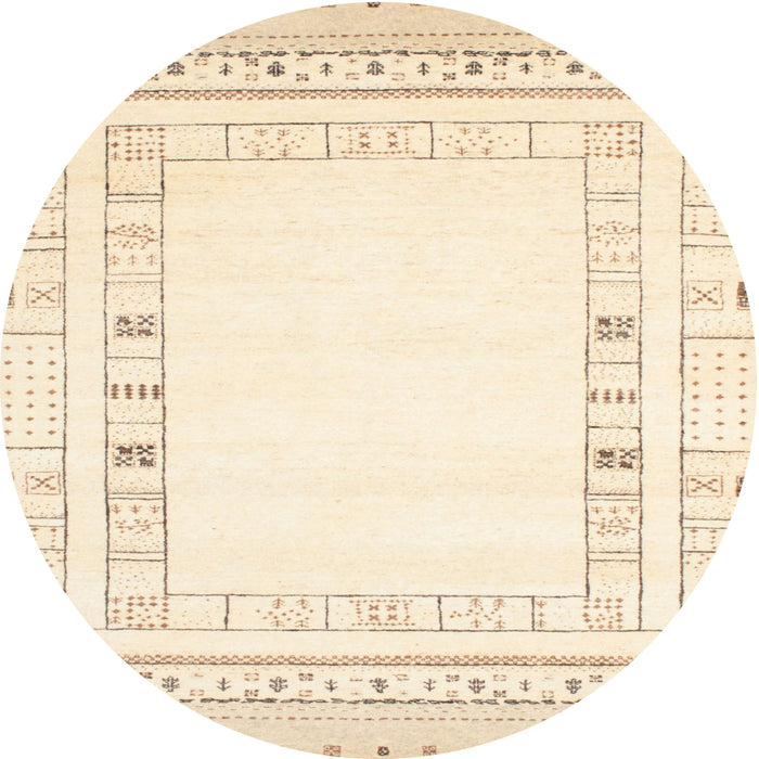 Round Machine Washable Contemporary Brown Rug, wshcon593
