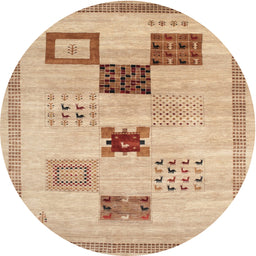 Round Machine Washable Contemporary Bronze Brown Rug, wshcon594