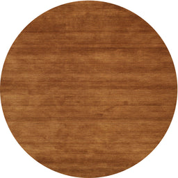 Round Machine Washable Contemporary Mahogany Brown Rug, wshcon59