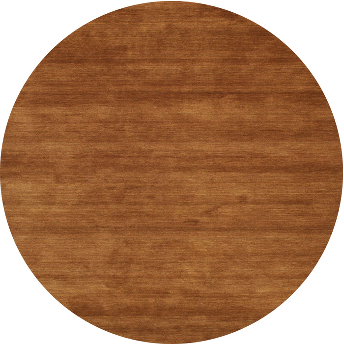Round Contemporary Mahogany Brown Modern Rug, con59