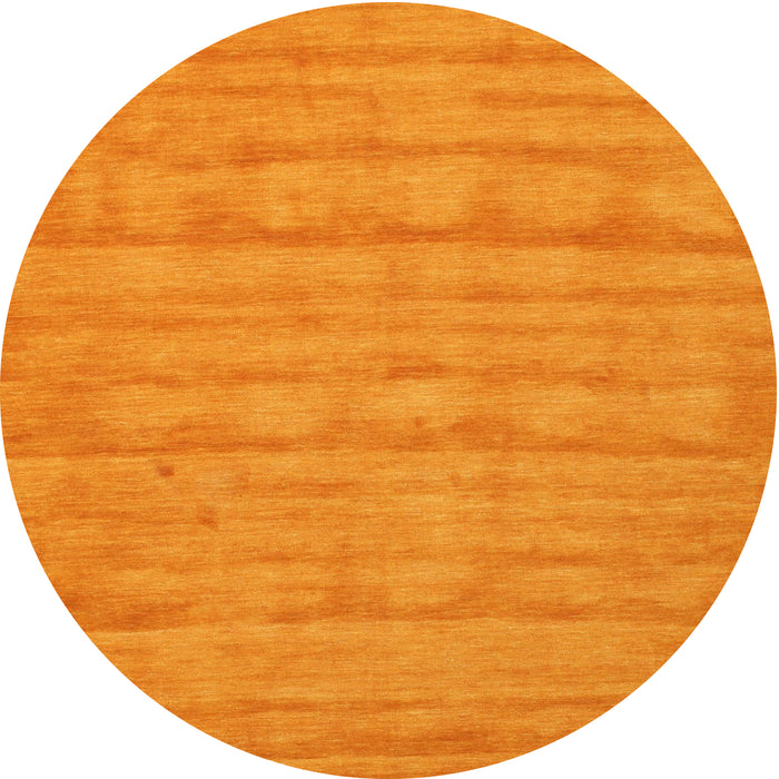 Round Machine Washable Contemporary Dark Orange Rug, wshcon5