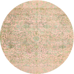 Round Machine Washable Contemporary Brown Rug, wshcon604