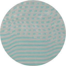 Round Machine Washable Contemporary Dark Gray Rug, wshcon613