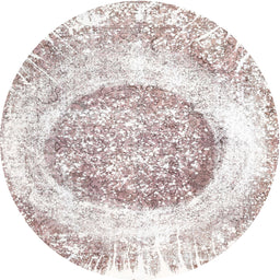Round Contemporary Off White Beige Modern Rug, con616