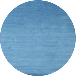 Round Contemporary Blue Modern Rug, con61