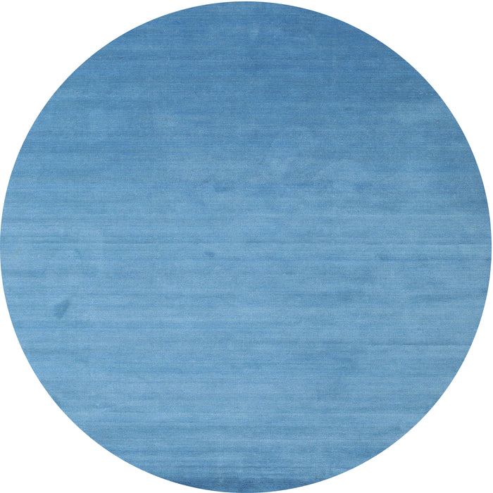 Round Contemporary Blue Modern Rug, con61
