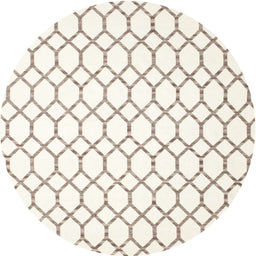 Round Machine Washable Contemporary Beige Rug, wshcon621