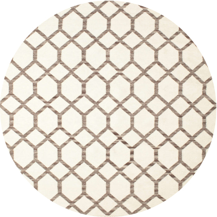 Round Machine Washable Contemporary Blonde Beige Rug, wshcon628