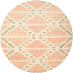 Round Machine Washable Contemporary Gold Rug, wshcon632
