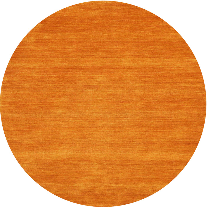 Round Contemporary Orange Red Modern Rug, con63
