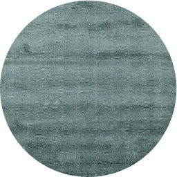 Round Machine Washable Contemporary Green Rug, wshcon655