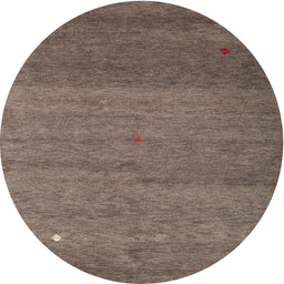 Round Machine Washable Contemporary Brown Rug, wshcon658