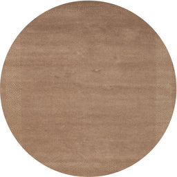 Round Contemporary Orange Brown Modern Rug, con665