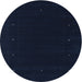 Round Contemporary Blue Modern Rug, con667