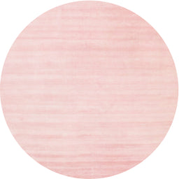 Round Contemporary Light Red Pink Modern Rug, con66