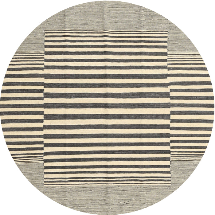 Round Machine Washable Contemporary Gold Rug, wshcon691