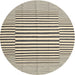 Round Contemporary Golden Blonde Gold Solid Rug, con691