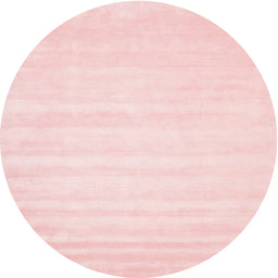 Round Contemporary Light Red Pink Modern Rug, con69