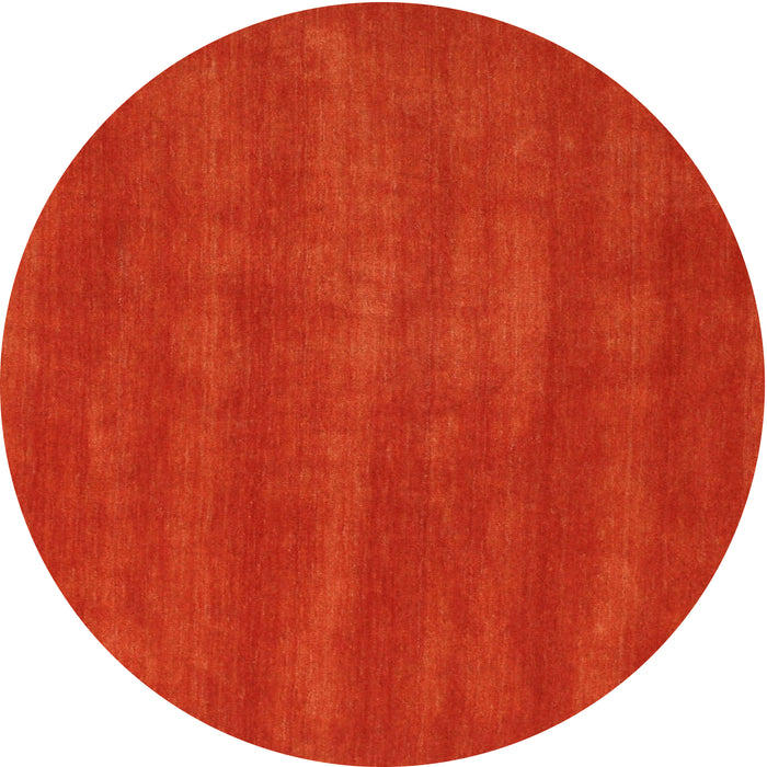 Round Contemporary Red Modern Rug, con6
