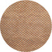 Round Contemporary Orange Modern Rug, con710