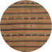 Round Contemporary Sienna Brown Modern Rug, con711