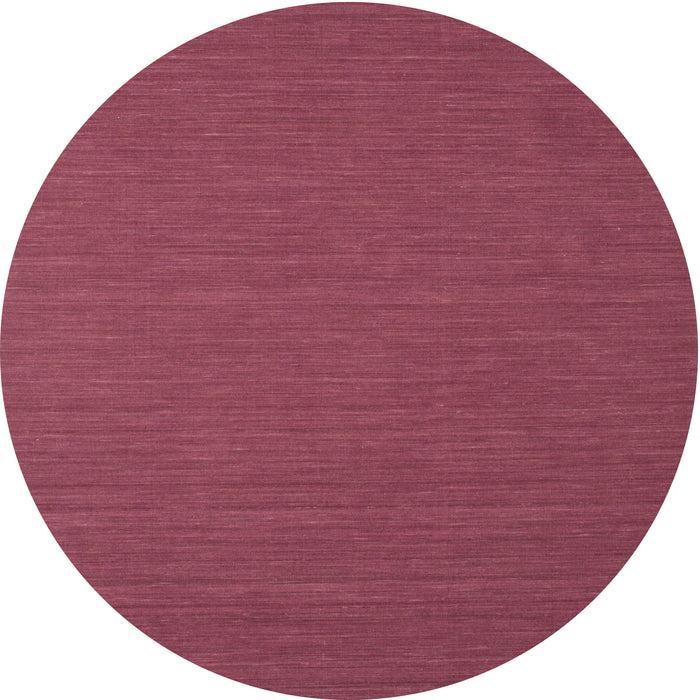Round Contemporary Bright Maroon Red Modern Rug, con716