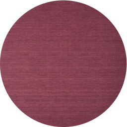 Round Contemporary Bright Maroon Red Modern Rug, con721