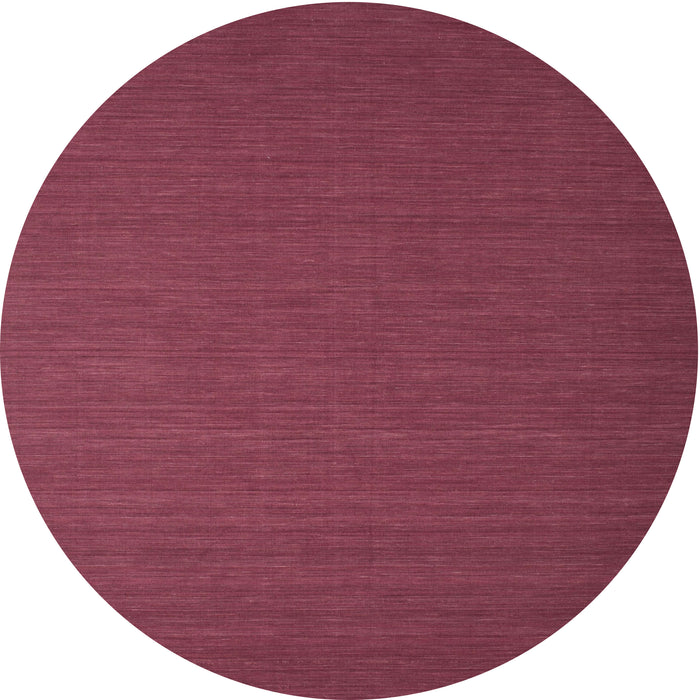 Round Contemporary Bright Maroon Red Modern Rug, con721