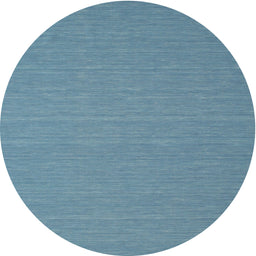 Round Machine Washable Contemporary Koi Blue Rug, wshcon722