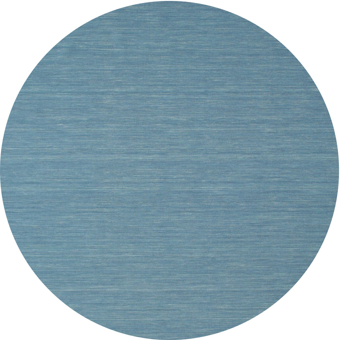 Round Machine Washable Contemporary Koi Blue Rug, wshcon722