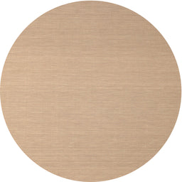 Round Contemporary Sandy Brown Solid Rug, con725