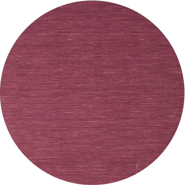 Round Machine Washable Contemporary Bright Maroon Red Rug, wshcon727