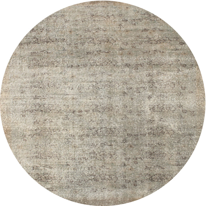 Round Machine Washable Contemporary Tan Brown Rug, wshcon730