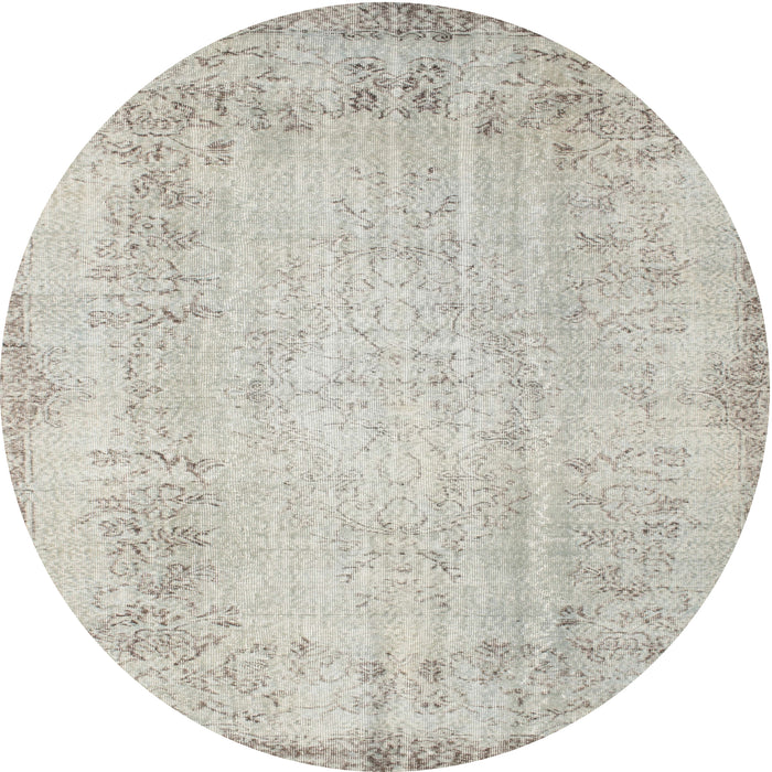 Round Contemporary Gray Modern Rug, con731