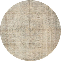 Round Contemporary Camel Brown Modern Rug, con735