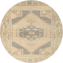 Round Machine Washable Contemporary Brown Rug, wshcon737