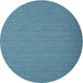 Round Contemporary Blue Ivy Blue Modern Rug, con741