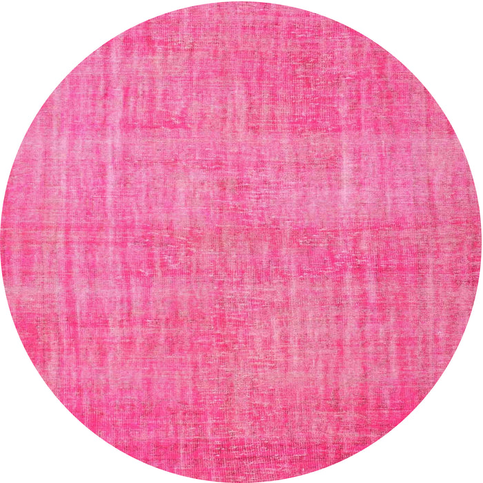 Round Contemporary Deep Pink Modern Rug, con745