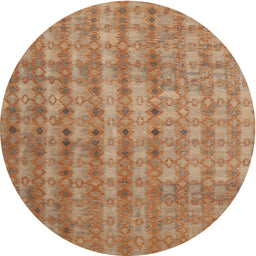 Round Machine Washable Contemporary Peru Brown Rug, wshcon761