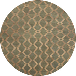 Round Machine Washable Contemporary Brown Rug, wshcon769