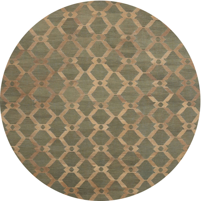 Round Machine Washable Contemporary Brown Rug, wshcon769