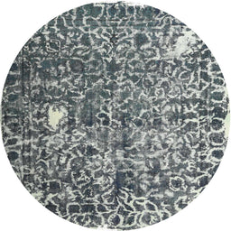Round Contemporary Cloud Gray Modern Rug, con773