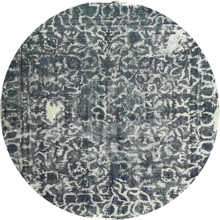 Round Contemporary Cloud Gray Modern Rug, con773