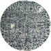 Round Contemporary Cloud Gray Modern Rug, con773