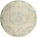 Round Contemporary Light Gold Modern Rug, con775