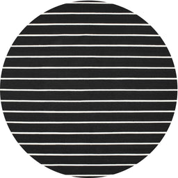 Round Contemporary Carbon Gray Modern Rug, con77