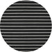 Round Machine Washable Contemporary Carbon Gray Rug, wshcon77