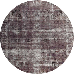 Round Contemporary Purple Modern Rug, con780