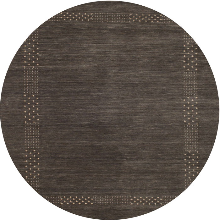 Round Contemporary Mocha Brown Modern Rug, con785