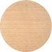 Round Contemporary Yellow Orange Solid Rug, con790